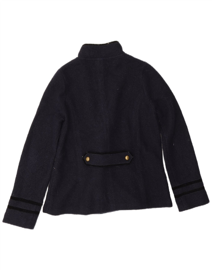 Blazer pentru femei Zara, cu 5 nasturi, UK 16, mare, lână bleumarin