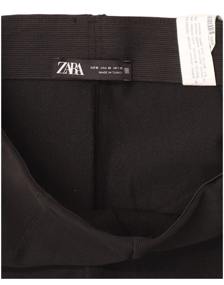 Leggings Flare pentru femei Zara UK 12 Poliester mediu negru