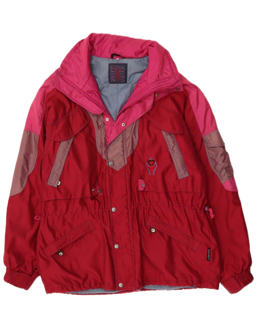 Jachetă de schi VINTAGE pentru bărbați UK 44 2XL Roșu Colorblock