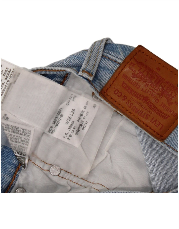 Blugi drepti pentru femei Levi's 501 Graphic W26 L26 Bumbac albastru