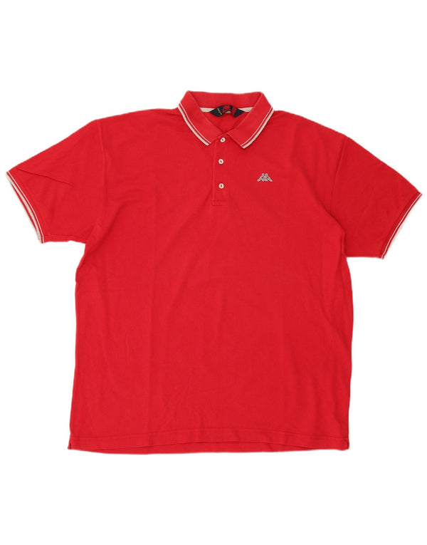 Cămașă polo pentru bărbați Kappa 2XL bumbac roșu