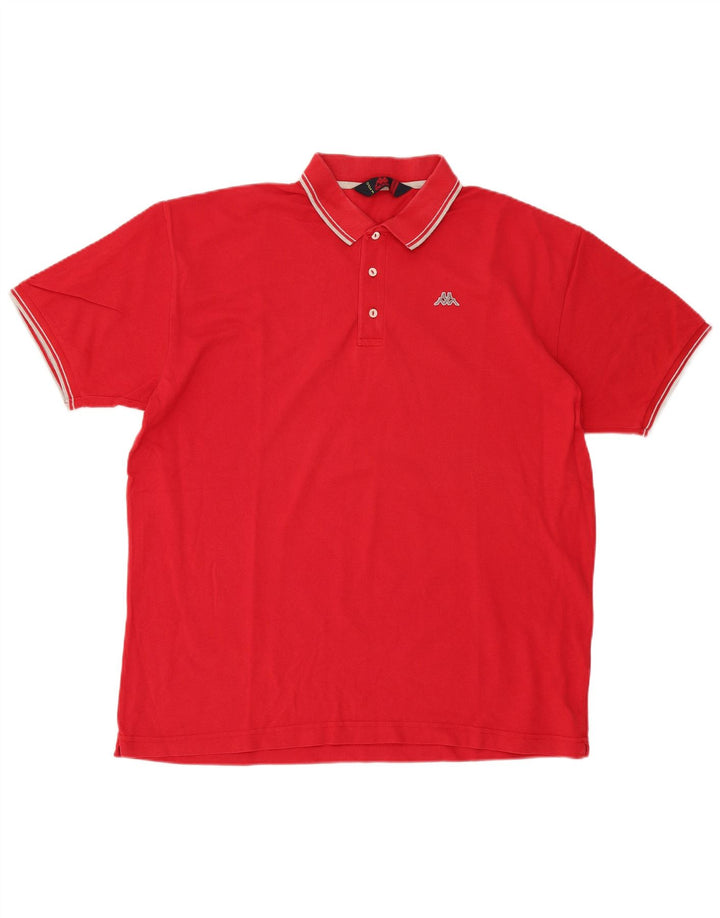 Cămașă polo pentru bărbați Kappa 2XL bumbac roșu