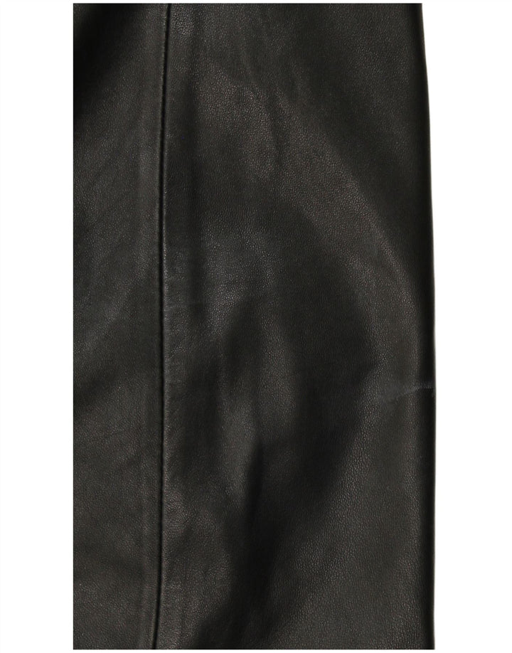 Palton din piele pentru bărbați IT 56 3XL din piele neagră