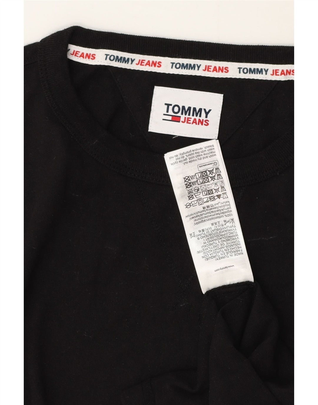 Tricou pentru bărbați Tommy Hilfiger Top mediu negru bumbac