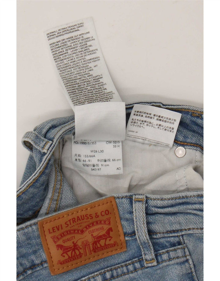 Blugi drepti pentru femei Levi's 714 W26 L30 Bumbac albastru