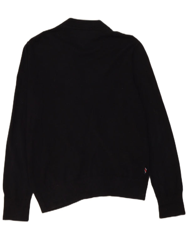 Pulover cardigan pentru bărbați Tommy Hilfiger, bumbac mediu negru