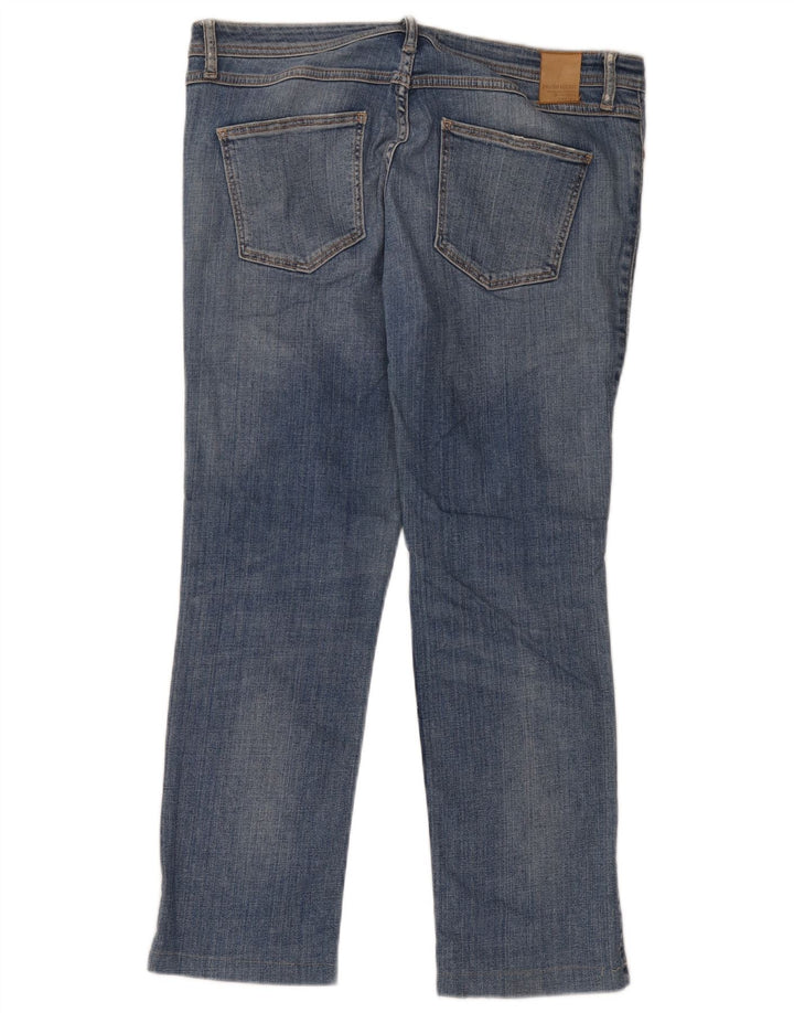 Blugi drepți distressed pentru femei Zara EU 42 Large W32 L26 Blue