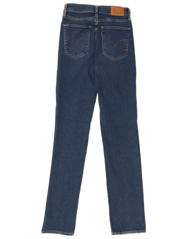 Blugi drepti cu talie mare Levi's 724 pentru femei L26 L32 bumbac albastru