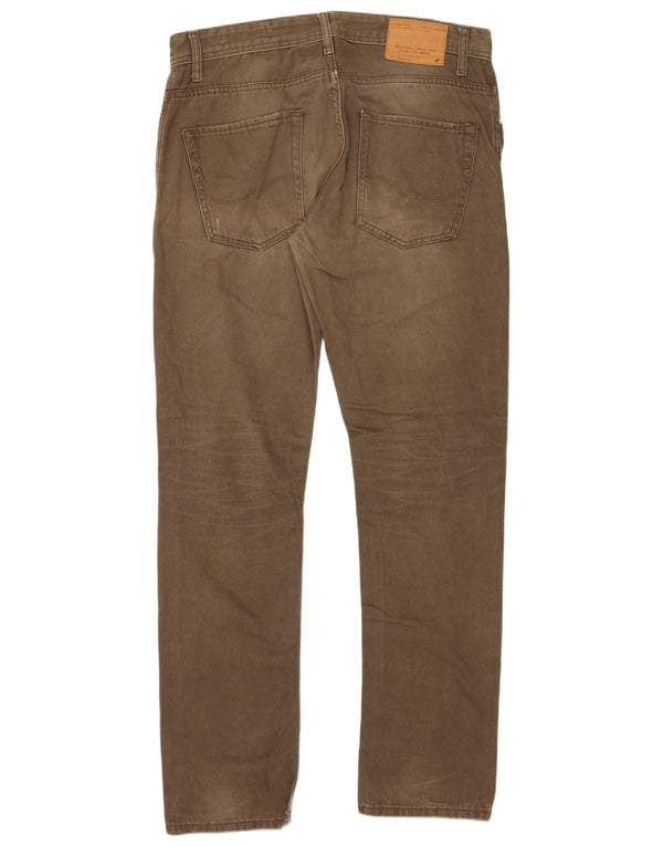 Blugi Jack & Jones Tim Slim pentru bărbați W34 L32 bumbac kaki