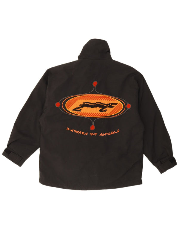 Jachetă vintage pentru bărbați, cu tăiere lentă, ruptură de vânt UK 36, poliester negru mic