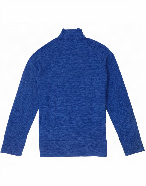 Jumper pentru bărbați Mountain Warehouse, din lână, cu fermoar și gât, albastru mijlociu