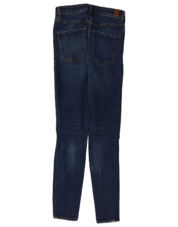 Blugi skinny distressed pentru femei Zara EU 38 Small W28 L28 Bleumarin