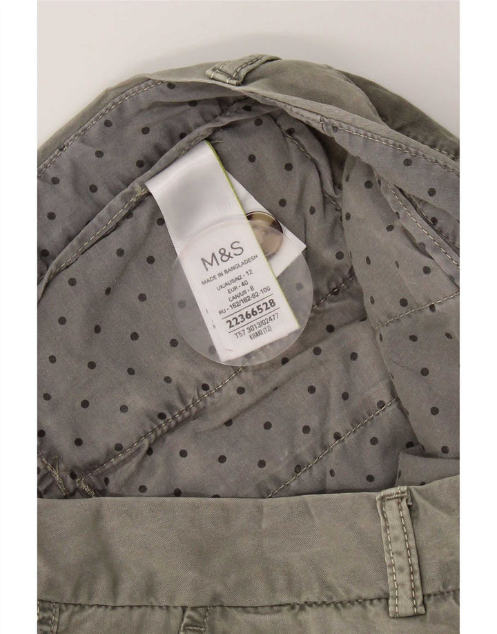 Pantaloni scurți chino pentru femei Marks & Spencer UK 12 Medium W32 Kaki Bumbac