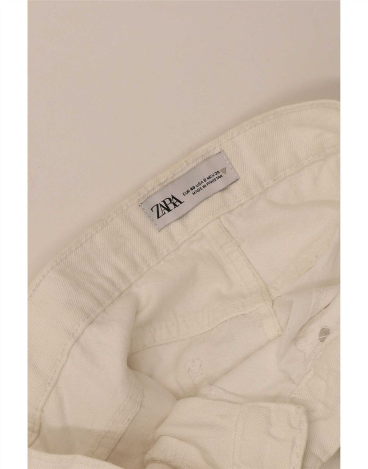 Blugi Zara Femei cu picioare late EU 40 Medium W30 L32 Alb