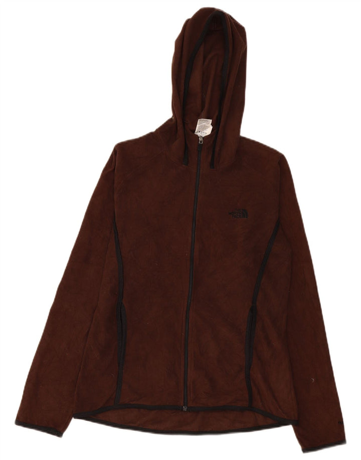 Jachetă polară cu glugă The North Face pentru femei UK 12 Poliester maro mediu