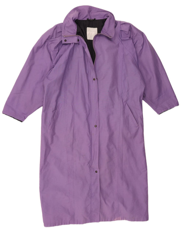 Pardesiu supradimensionat vintage pentru femei UK 18 XL violet