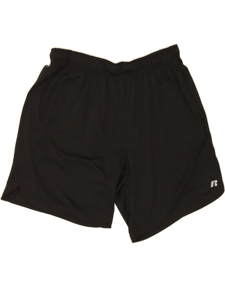 RUSSELL ATHLETIC Mens Sport Shorts Large  Black Polyester Vintage Russell Athletic and Second-Hand Russell Athletic from Messina Hembry 