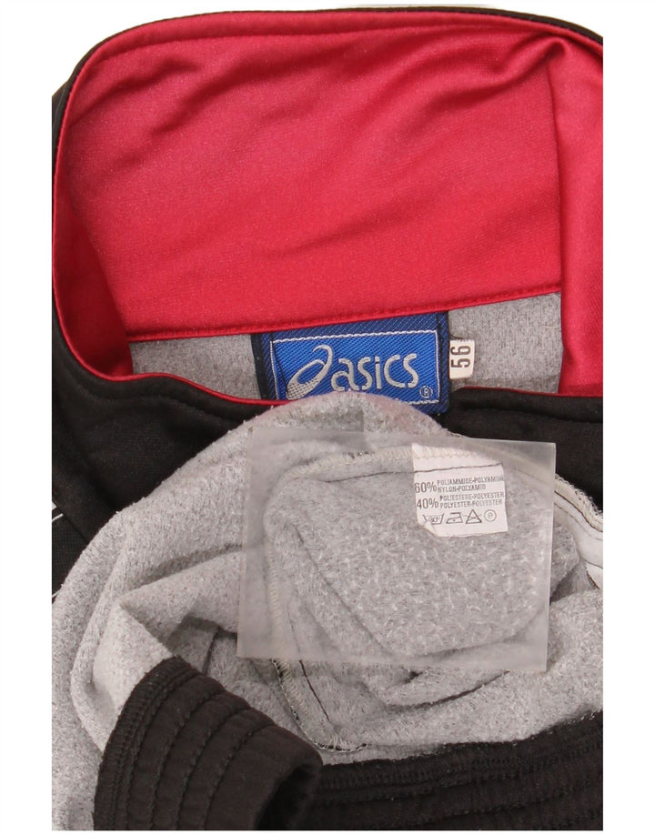 Jachetă de top pentru trening grafic ASICS pentru bărbați, IT 56 XL, negru, bloc de culoare