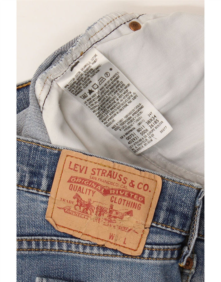 Blugi drepti pentru bărbați LEVI'S W38 L27 Bumbac albastru