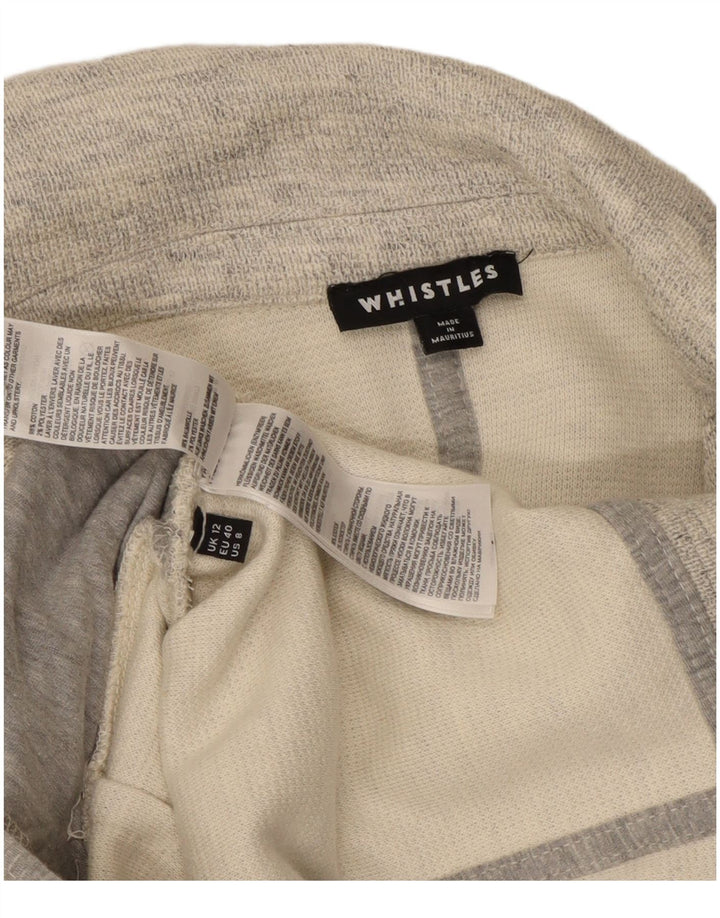 Jachetă blazer pentru femei Whistles, cu 2 nasturi, UK 12, bumbac cu pete gri mediu