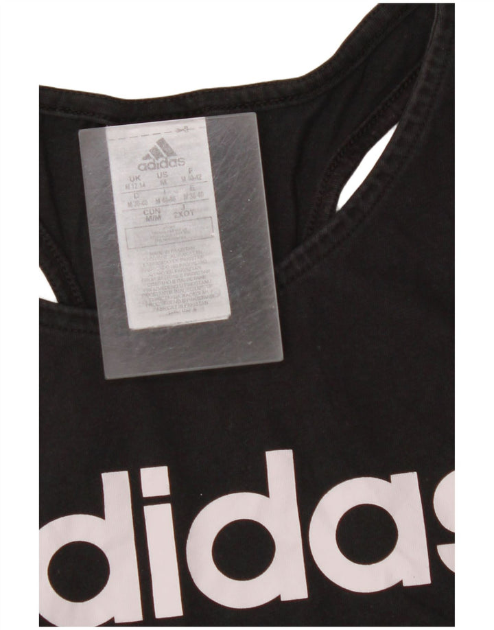 Vesta grafică pentru femei ADIDAS UK 12/14 bumbac mediu negru