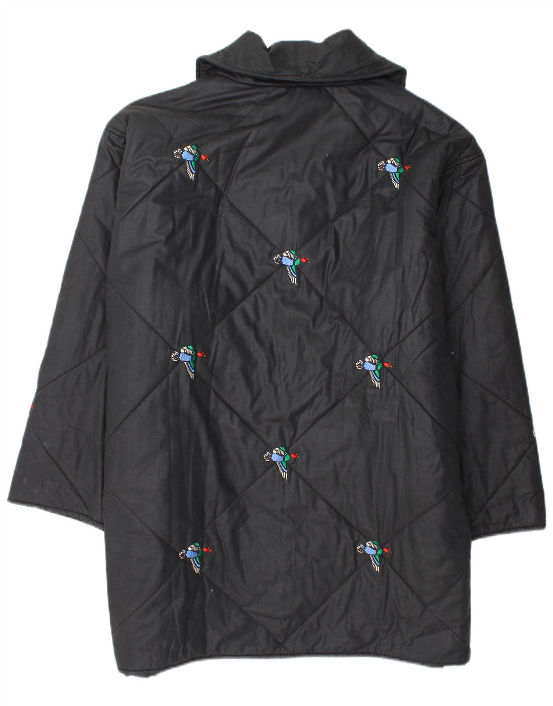 VINTAGE Jachetă de vânt pentru femei, cu ajustare largă, UK 20 2XL, negru, imprimeu cu animale