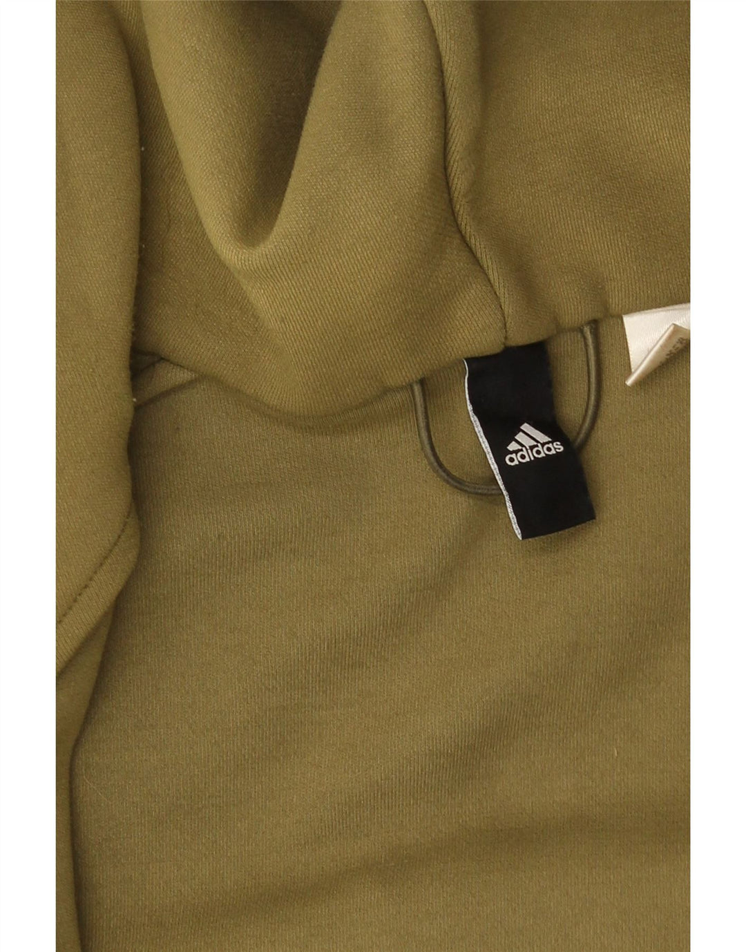 Pulover cu capotă cu fermoar și grafic Adidas pentru bărbați, mare kaki