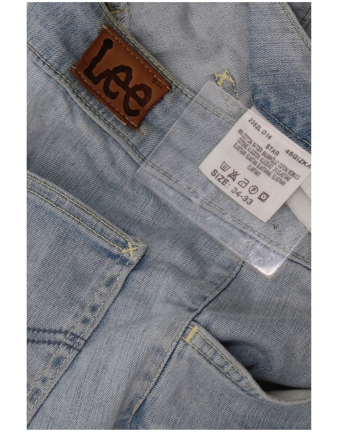 LEE Womens Star Bootcut Jeans W34 L29  Blue Cotton