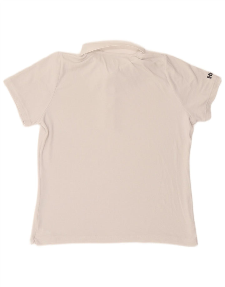 Helly Hansen Tricou polo obișnuit pentru femei UK 14 Poliamidă albă medie