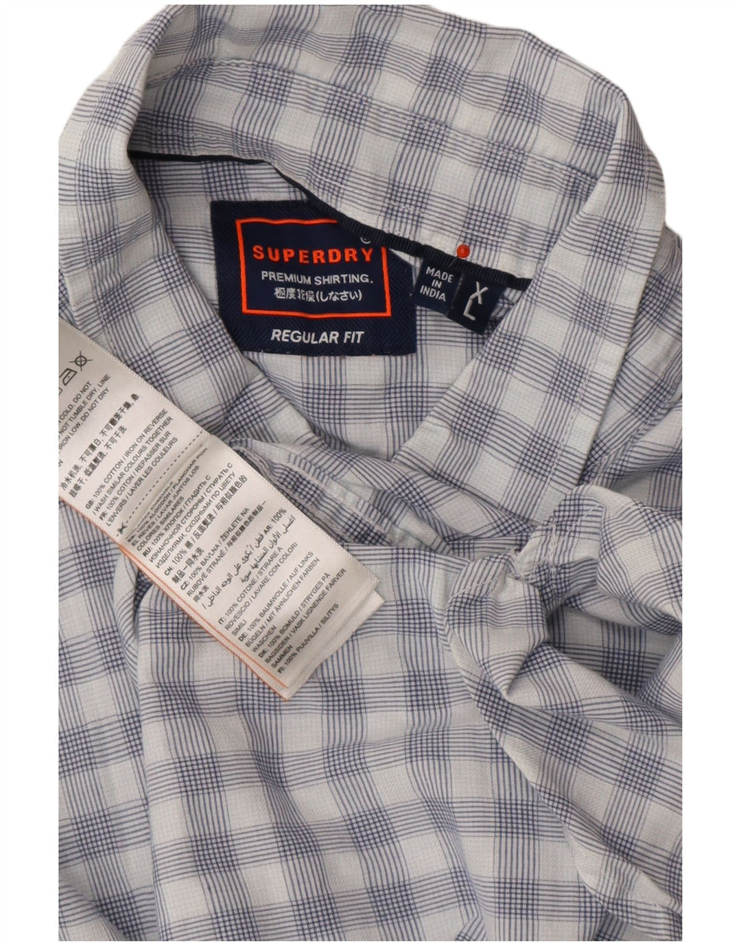 Cămașă cu mânecă scurtă pentru bărbați SUPERDRY, XL, albastru, cu carouri