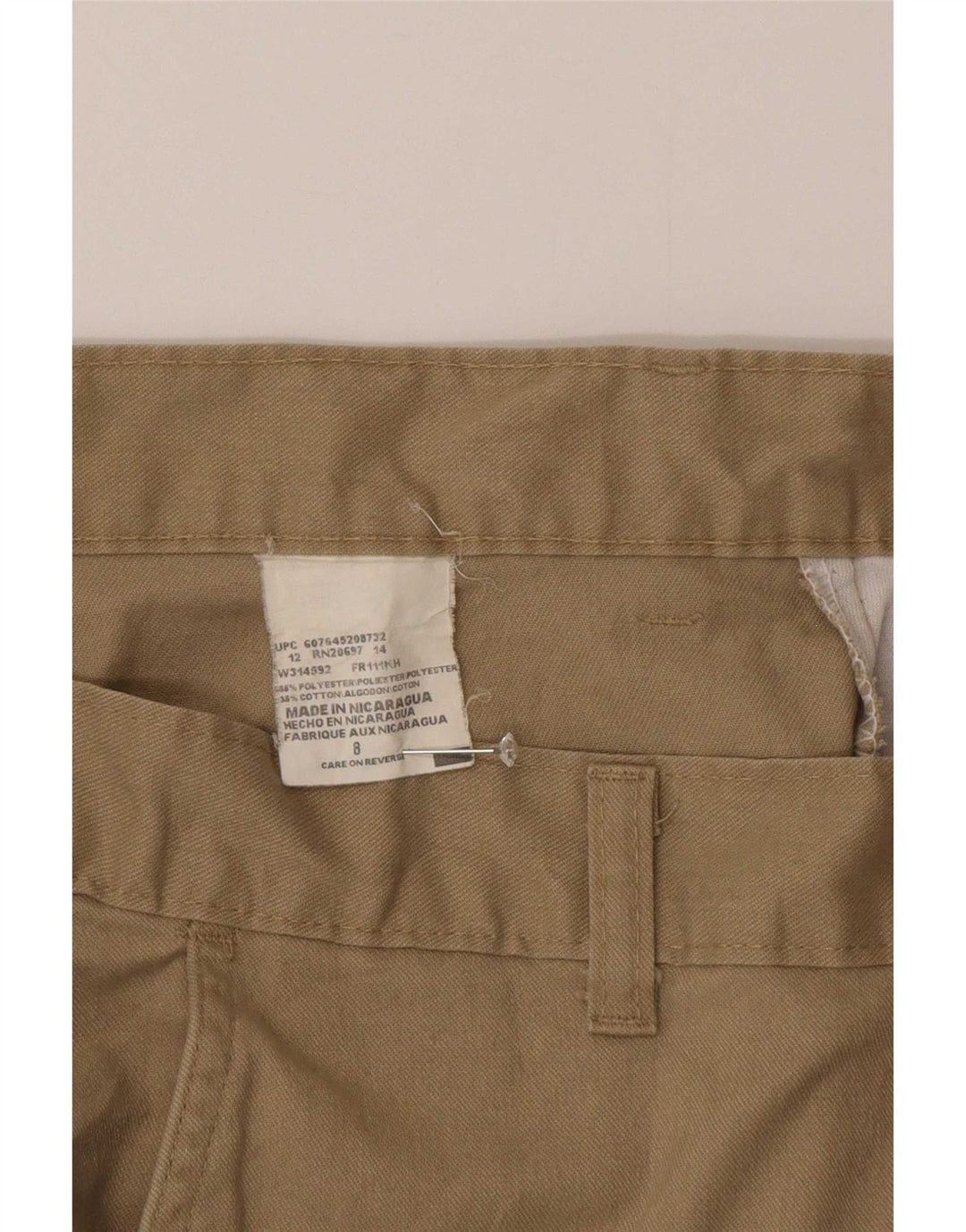 Pantaloni scurti chino pentru femei Dickies US 8 Medium W30 Kaki Bumbac