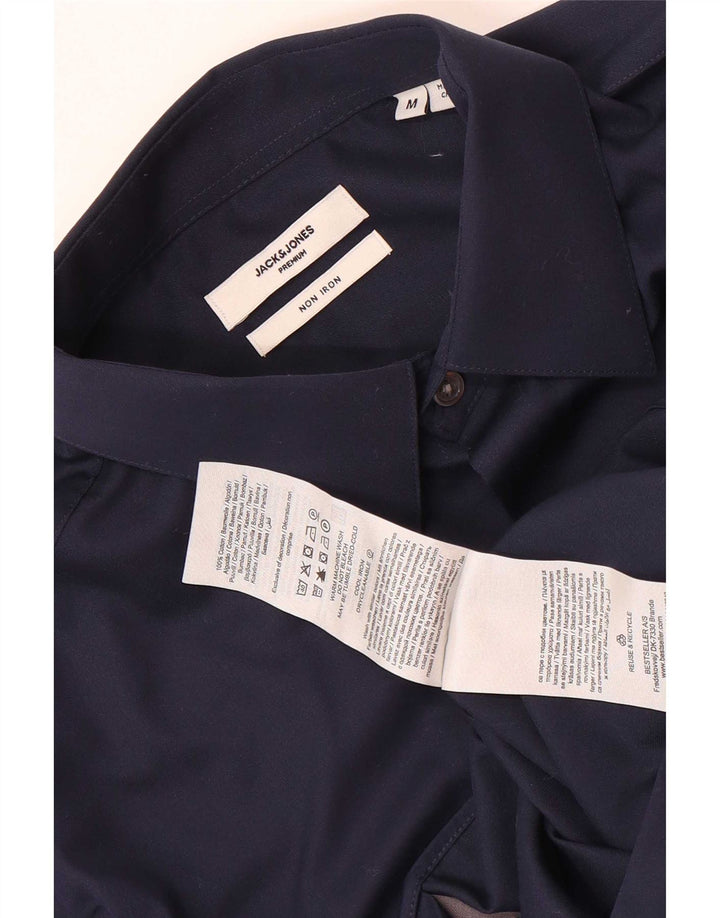Cămașă Jack & Jones pentru bărbați, cu ajustare normală, din bumbac, albastru bleumarin mediu