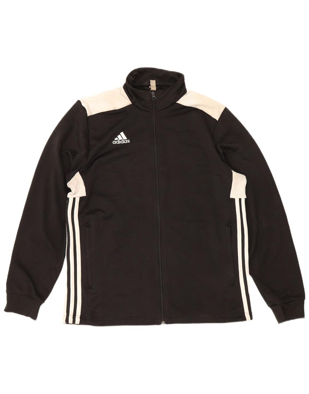 Jachetă de trening pentru bărbați Adidas, mare, negru, poliester bloc de culoare