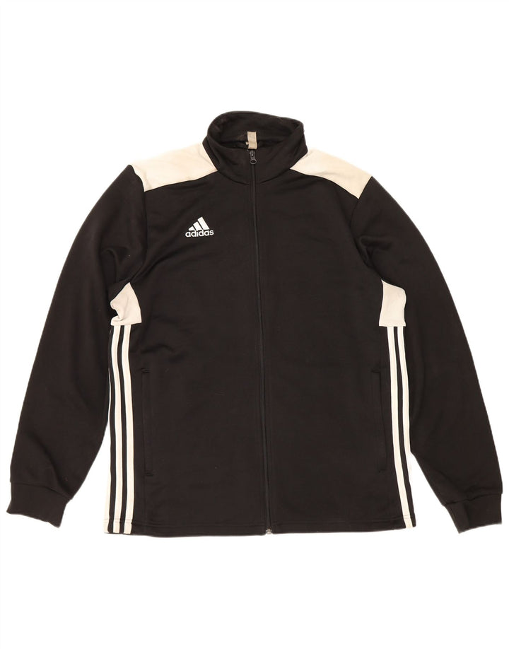 Jachetă de trening pentru bărbați Adidas, mare, negru, poliester bloc de culoare