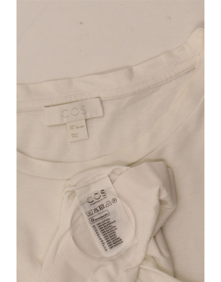 COS Tricou pentru bărbați Top mare din bumbac alb