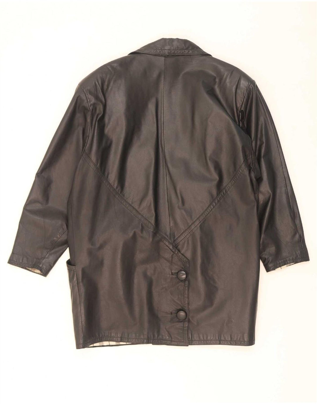 Palton din piele pentru femei C&A UK 18 XL negru