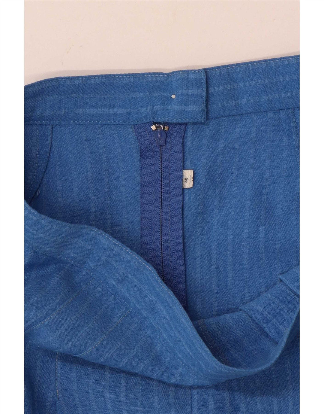 Pantaloni scurti vintage pentru femei Cullotes Bermuda IT 40 Small W24 Blue Pinstripe