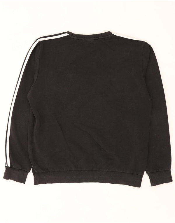 Hanorac grafic pentru bărbați Adidas Jumper mare, negru, bumbac