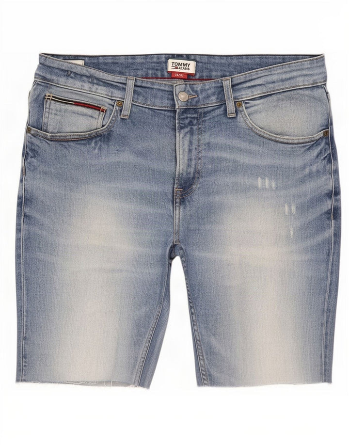Pantaloni scurți Tommy Hilfiger Thavar Slim Denim W33, bumbac albastru mediu
