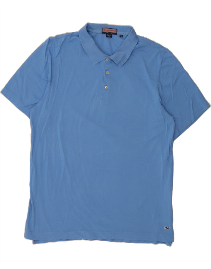 VINEYARD VINES Mens Polo Shirt XL Blue Cotton Vintage Vineyard Vines and Second-Hand Vineyard Vines from Messina Hembry 