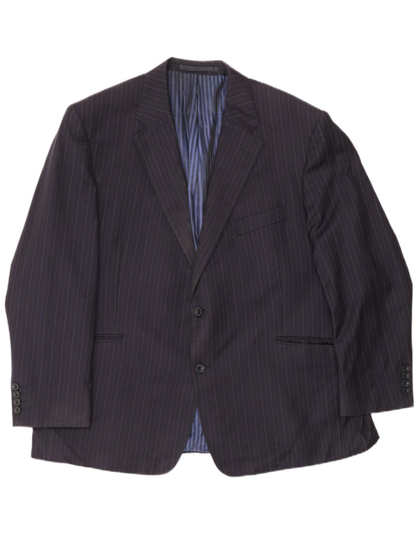 Marks & Spencer jachetă pentru bărbați cu 2 nasturi EU 56 3XL bleumarin cu dungi