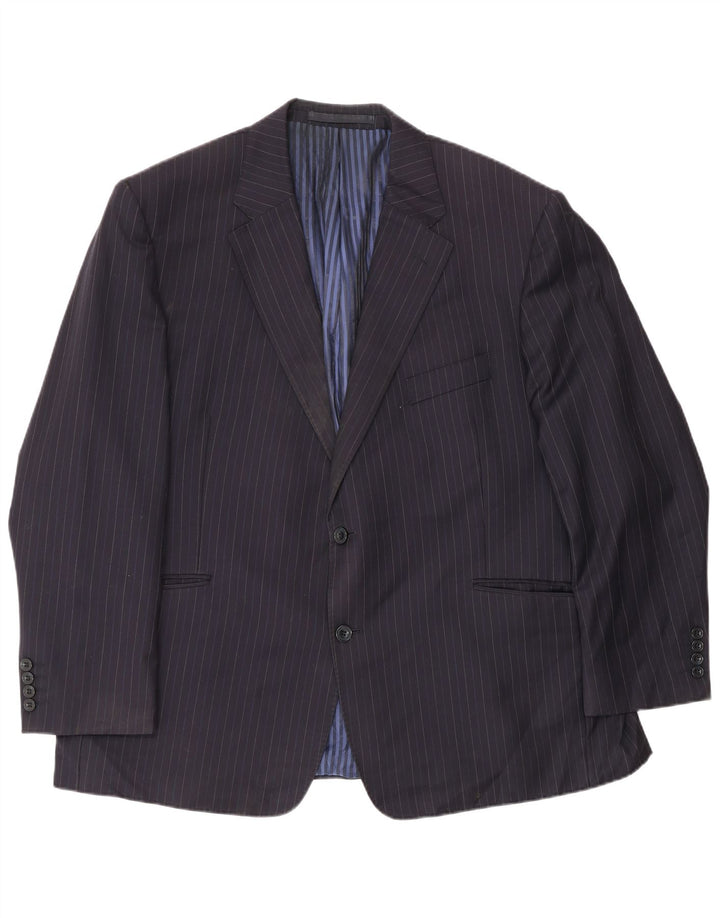 Marks & Spencer jachetă pentru bărbați cu 2 nasturi EU 56 3XL bleumarin cu dungi