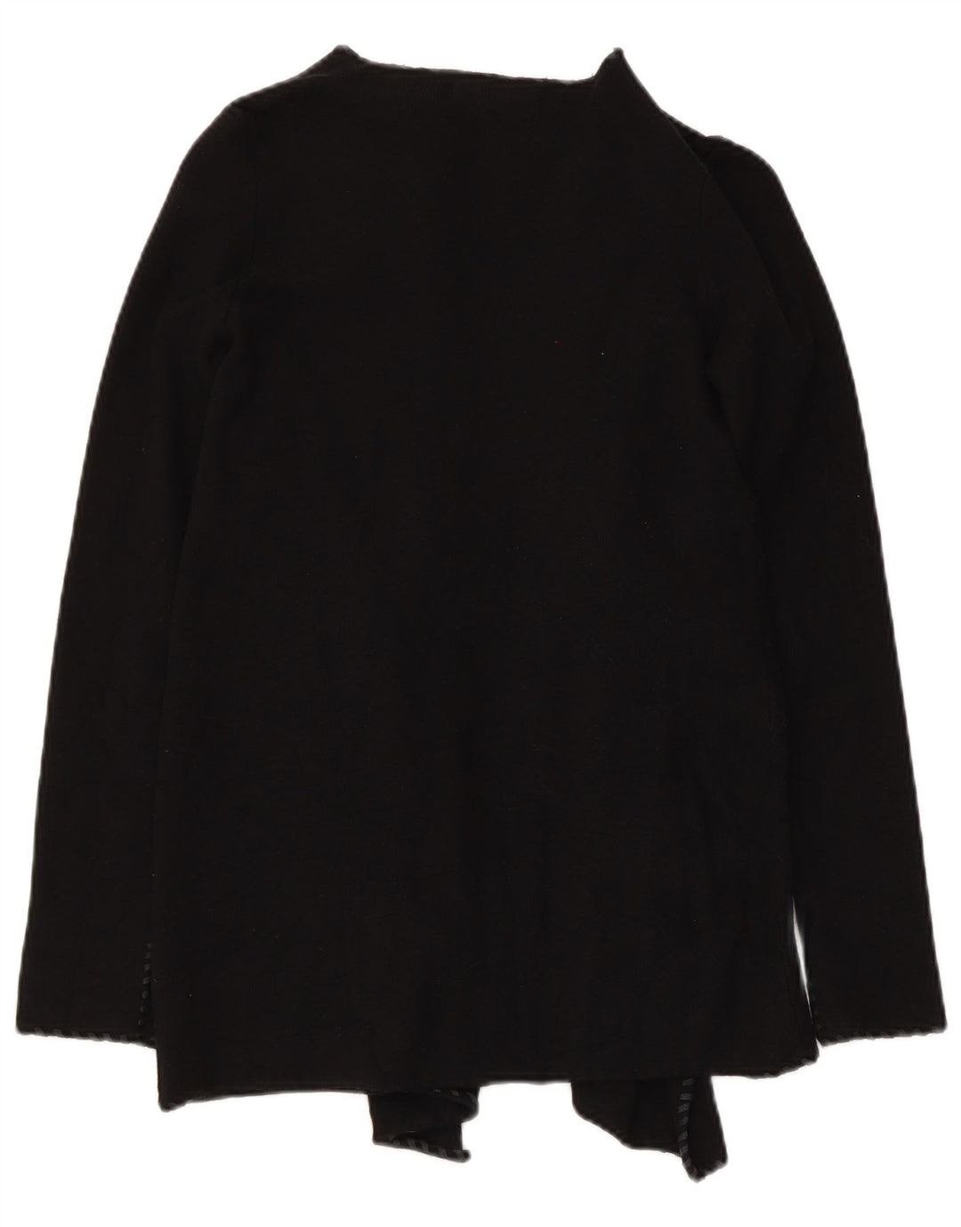 Pulover cardigan deschis asimetric pentru femei Zara UK 10 Poliester negru mic