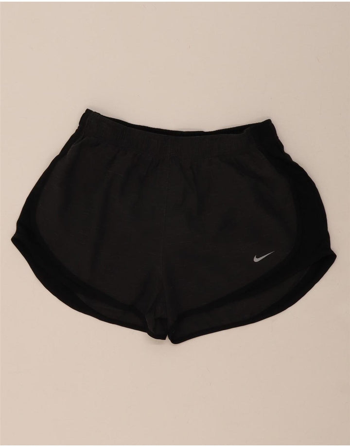 NIKE Womens Dri Fit Sport Shorts UK 12 Medium  Grey Flecked Polyester Vintage Nike and Second-Hand Nike from Messina Hembry 