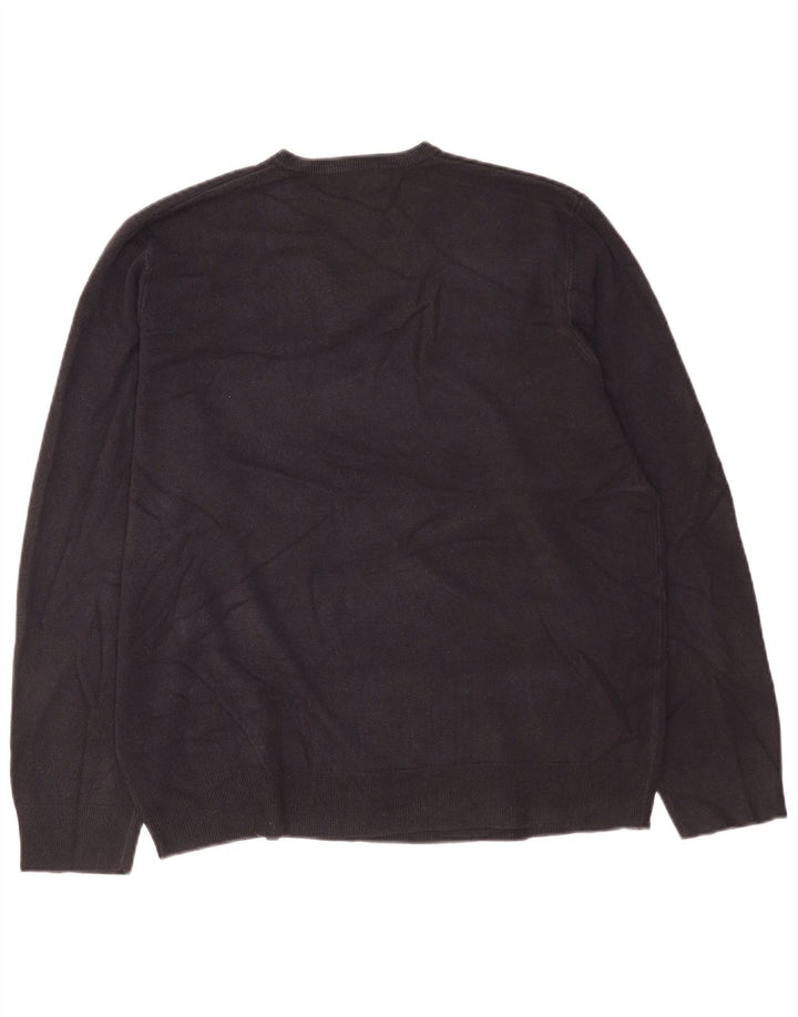 Pulover pentru bărbați Marks & Spencer, Blue Harbour, cu decolteu în V, XL, bleumarin