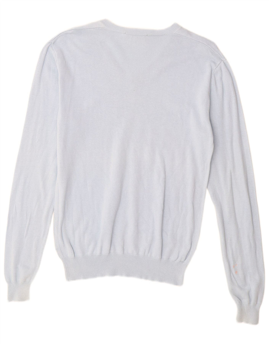 French Connection Pulover cu decolteu în V pentru femei UK 14 Bumbac albastru mediu