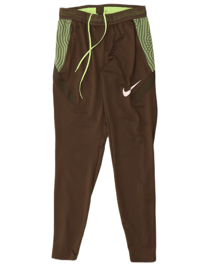 Pantaloni de trening Nike Dri Fit pentru bărbați, poliester geometric, kaki, mic
