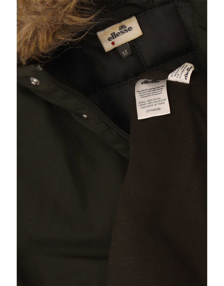 Jachetă parka cu glugă pentru bărbați Ellesse UK 38 Medium Khaki Nylon