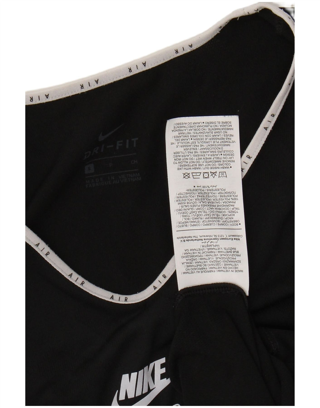 Tricou grafic NIKE Dri Fit pentru femei Top UK 10 Poliester negru mic