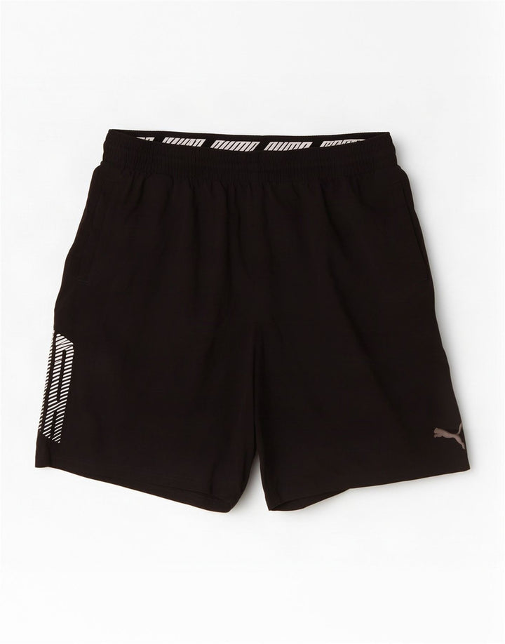 Pantaloni scurți sport grafic Puma pentru bărbați 2XL, poliester negru